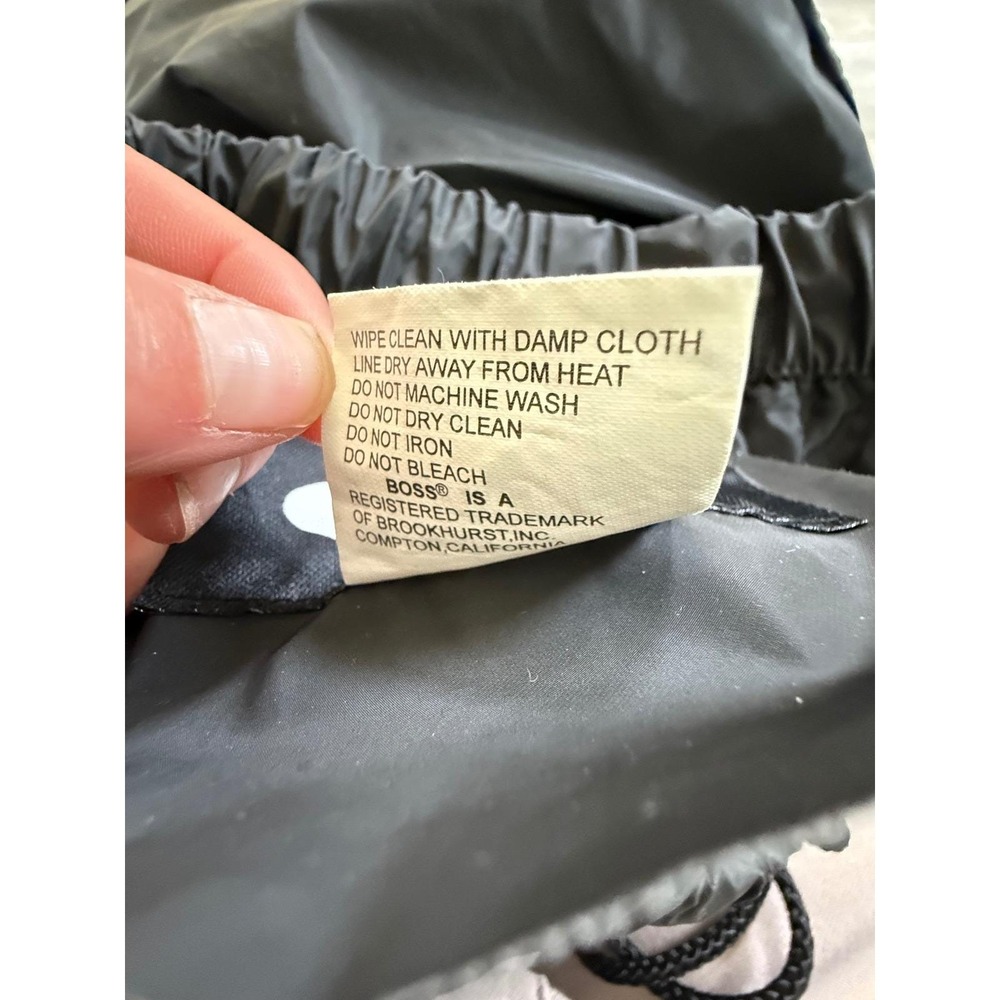 Vintage Boss by IG Design Black Windbreaker Track Pants Mens XL PVC Streetwear - Picture 6 of 6